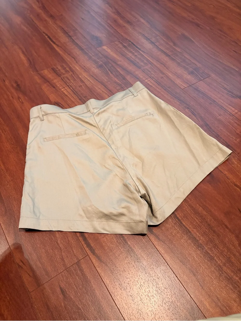 J. Crew Beige High-Rise Pleated Bermuda Shorts